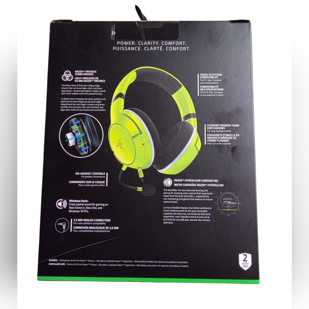 Razer Kaira X Wired Headset - Electric Volt for Xbox - Picture 2 of 3
